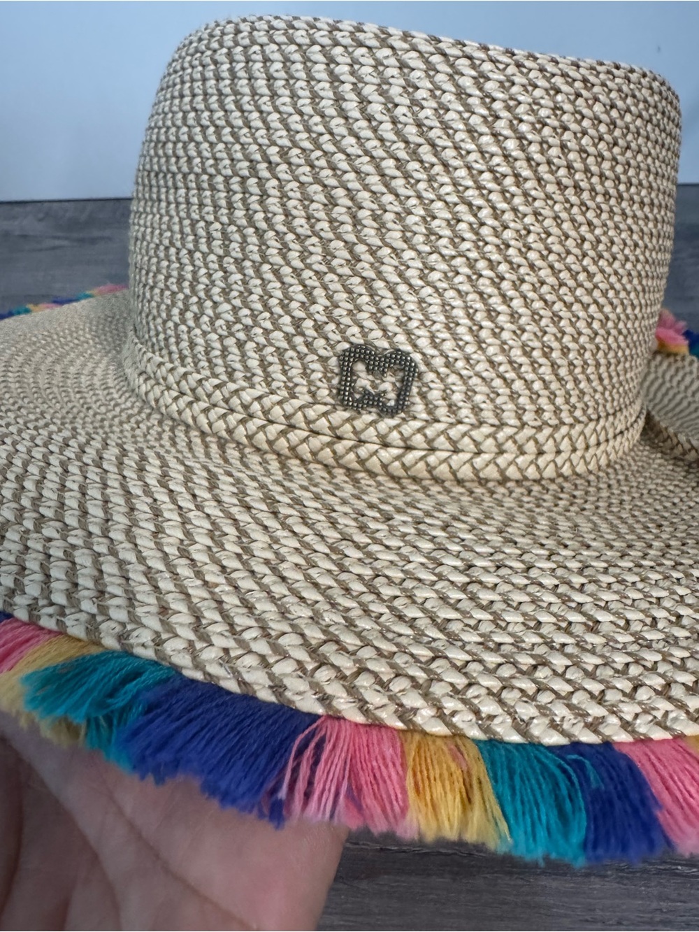 Eric Javits Fedora Multicolor pom pom trim hat IMMACULATE - Picture 8 of 8